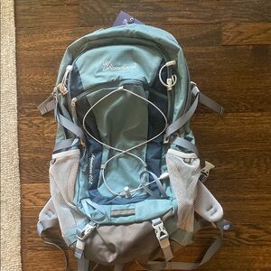 Women's Blue Backpack hiking Mountaintop Adventure 40L NWT
